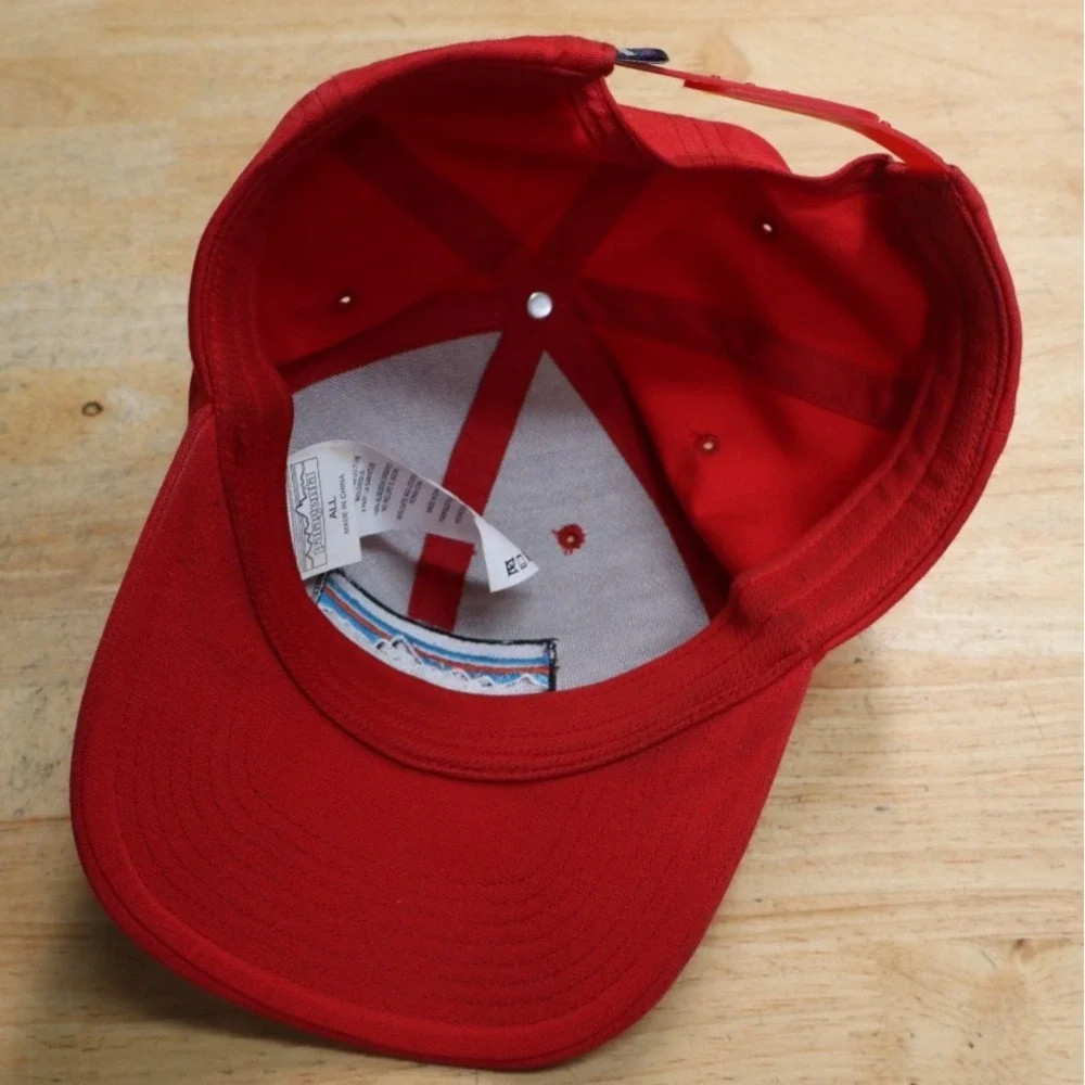 Patagonia Hat Adult Snapback Red Organic Cotton Big Logo